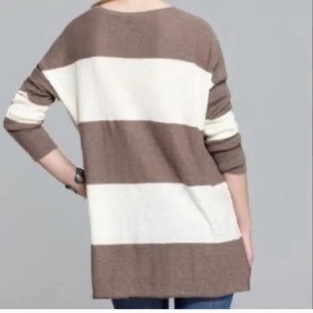 Free people beach gold rush striped Henley sweater‎